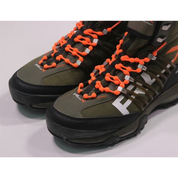 RLX Ralph Lauren X Abridge Ranger Hiking Boots Green Orange Men's US 9.5 - Picture 3 of 10